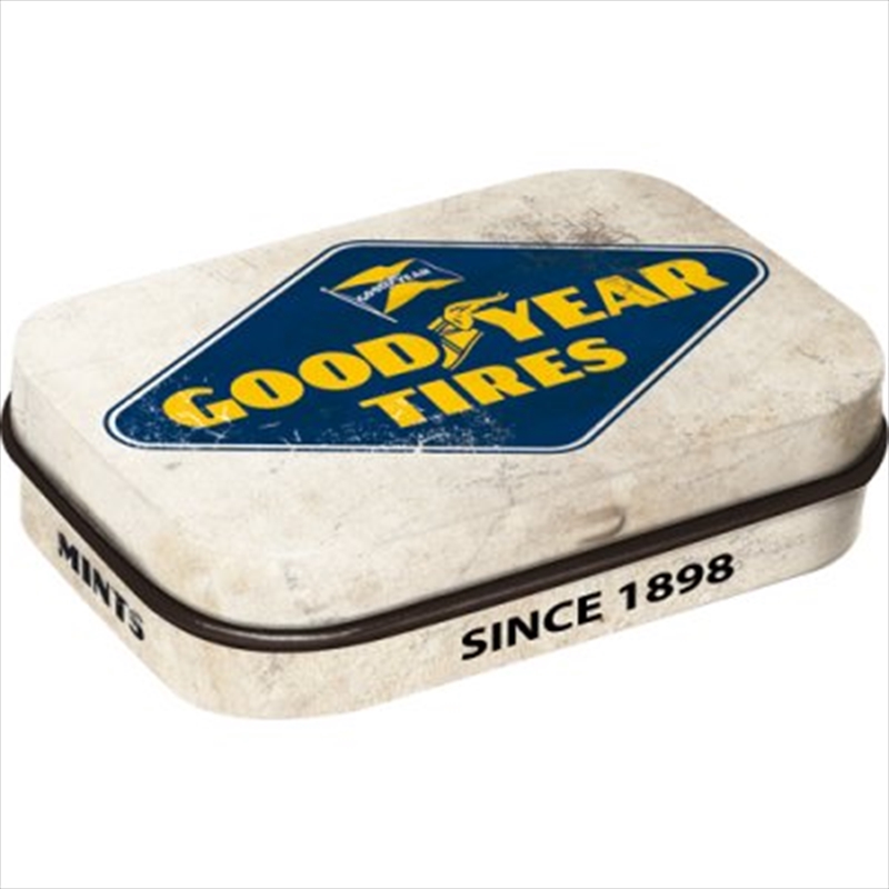 Nostalgic-Art Mint Box Goodyear - Logo White  4x6x2cm/Product Detail/Collectables