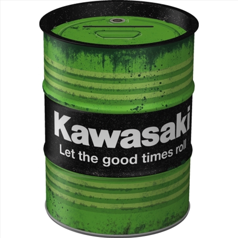 Nostalgic-Art Money Box Oil Barrel Kawasaki Let The 9.3x9.3x11.5cm/Product Detail/Collectables