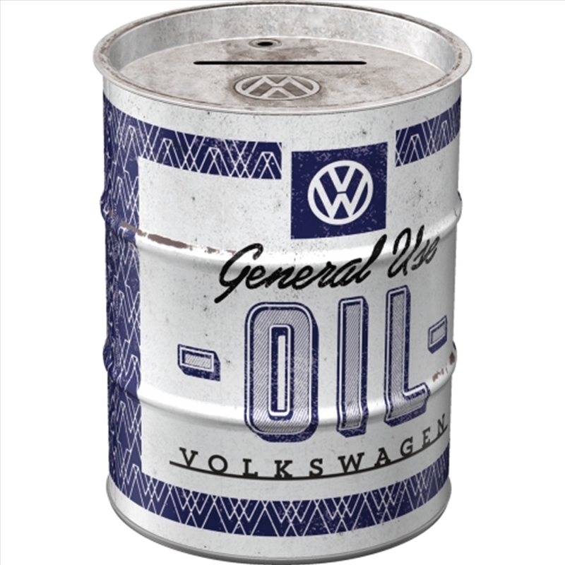Nostalgic-Art Money Box Oil Barrel VW General Use Oil 9.3x9.3x11.5cm/Product Detail/Collectables
