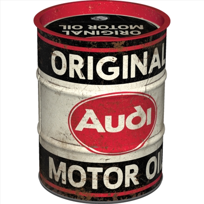 Nostalgic-Art Money Box Oil Barrel Audi Original Motor Oil 9.3x9.3x11.5cm/Product Detail/Collectables