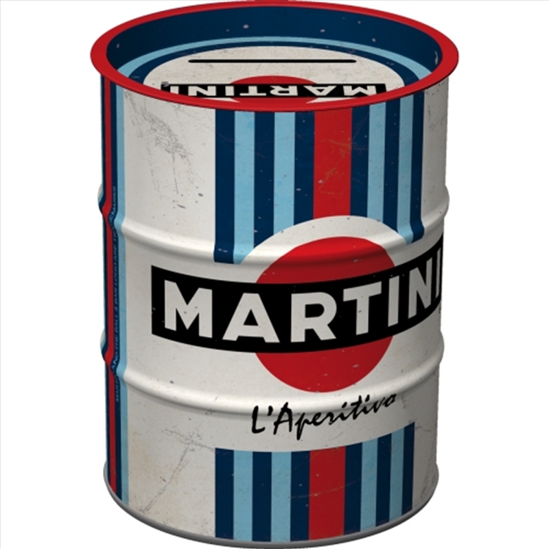 Nostalgic-Art Money Box Oil Barrel Martini L'Aperitivo 9.3x9.3x11.5cm/Product Detail/Collectables
