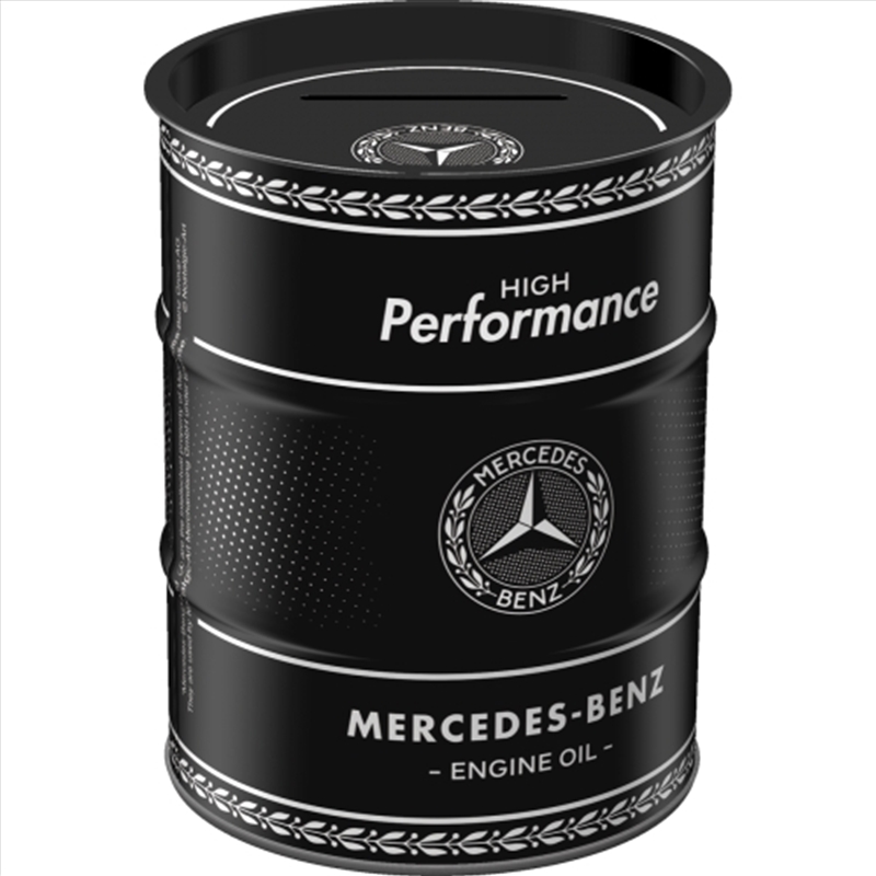 Nostalgic-Art Money Box Oil Barrel Mercedes Benz Engine Oil 9.3x9.3x11.5cm/Product Detail/Collectables