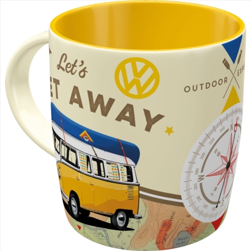 Nostalgic-Art Ceramic Mug VW Bulli - Let's get Away 8.5x9x8.5cm/Product Detail/Mugs
