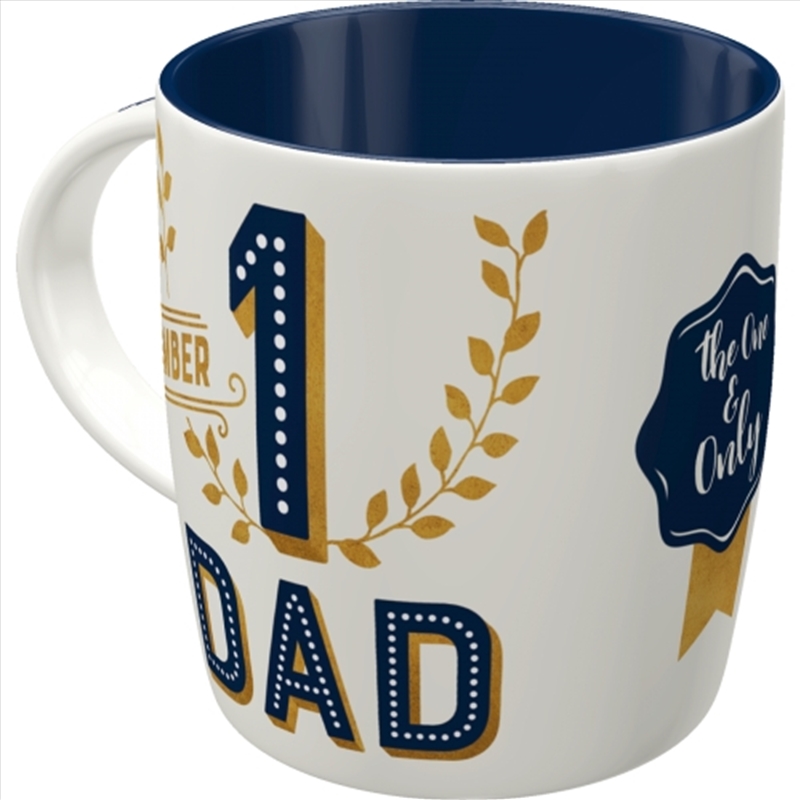 Nostalgic-Art Ceramic Mug Number 1 Dad 8.5x9x8.5cm/Product Detail/Mugs