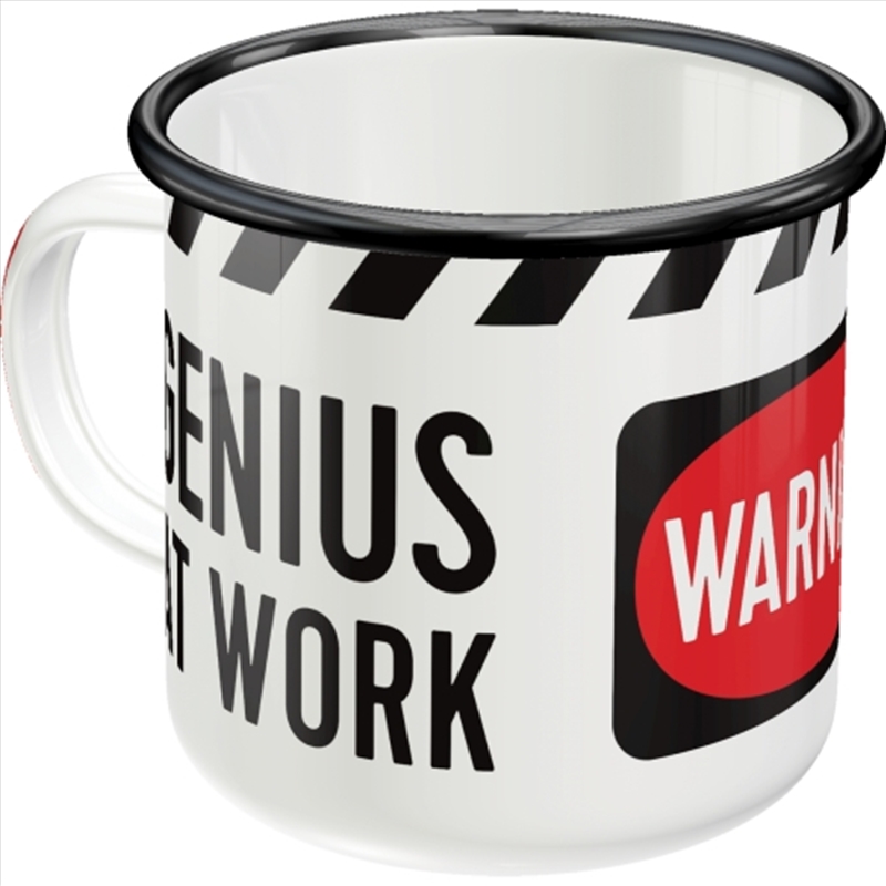 Nostalgic-Art Enamel Mug Genius at Work 8x8x8xcm/Product Detail/Mugs