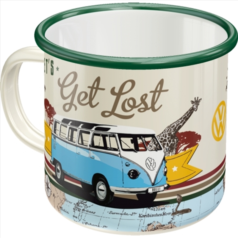 Nostalgic-Art Enamel Mug VW Bulli - Let's Get Lost 8x8x8xcm/Product Detail/Mugs