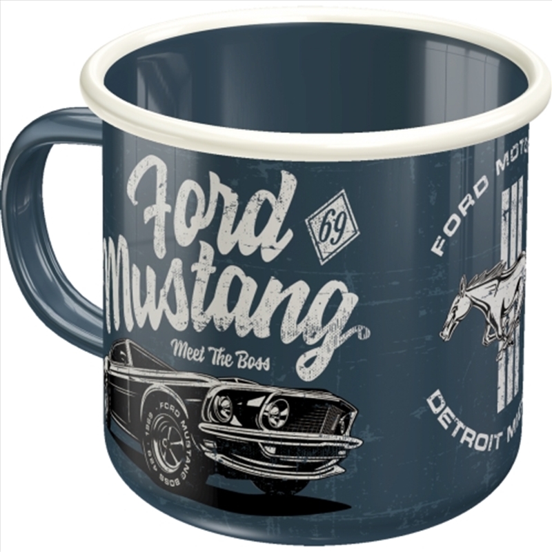 Nostalgic-Art Enamel Mug Ford Mustang The Boss 8x8x8xcm/Product Detail/Mugs