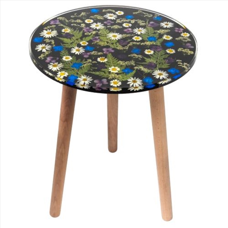 Resin Side Table Tranquil Garden Black 40x40x52cm/Product Detail/Homewares
