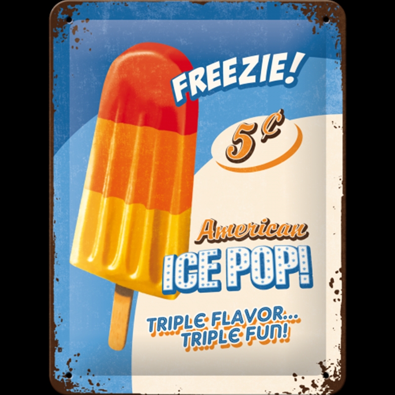 Nostalgic-Art Small Sign Ice Pop 15x20x0.3cm/Product Detail/Posters & Prints