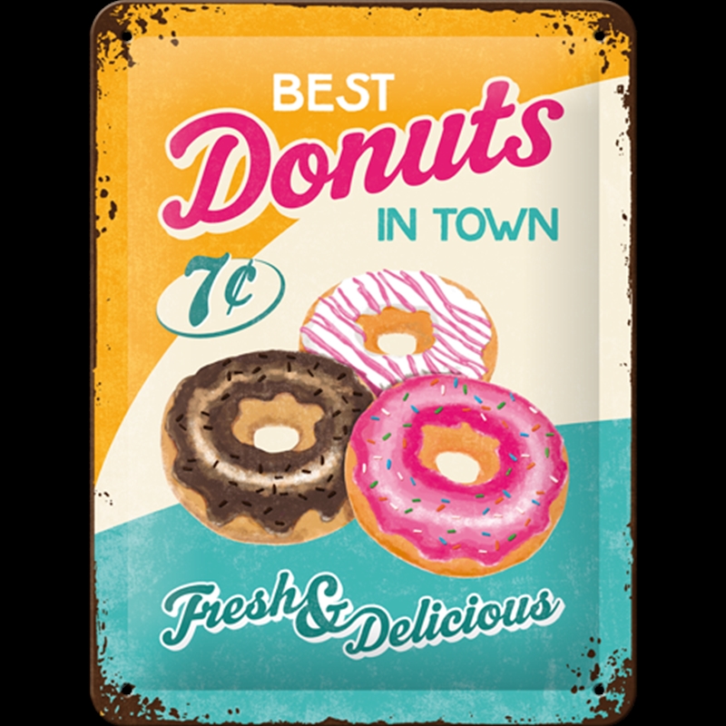 Nostalgic-Art Small Sign Donuts 15x20x0.3cm/Product Detail/Posters & Prints