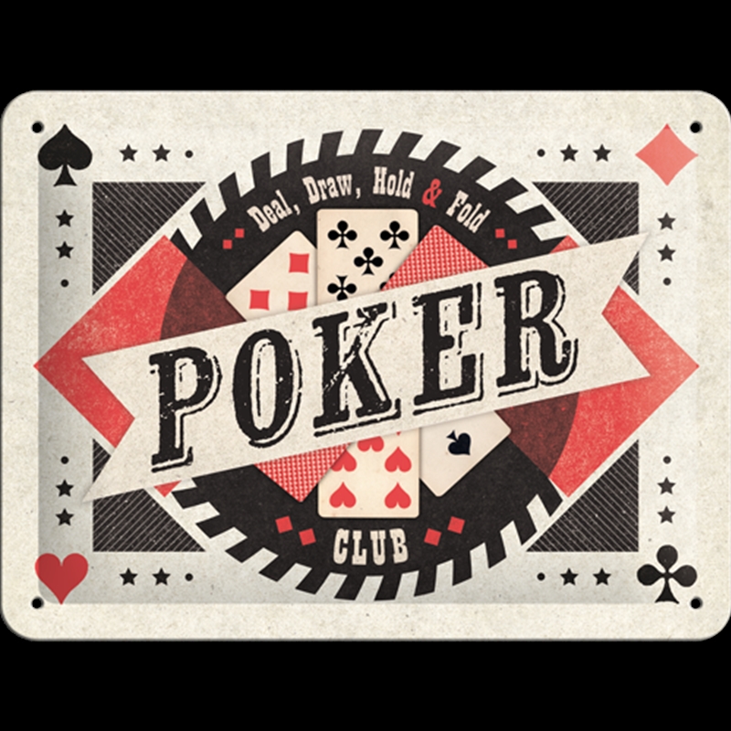 Nostalgic-Art Small Sign Poker 15x20x0.3cm/Product Detail/Posters & Prints