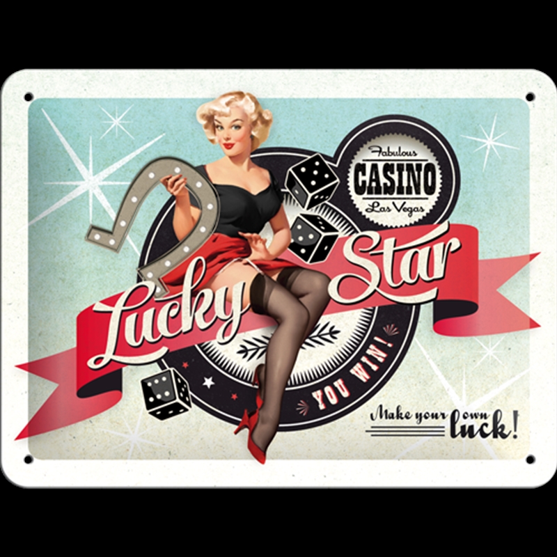 Nostalgic-Art Small Sign Lucky Star 15x20x0.3cm/Product Detail/Posters & Prints