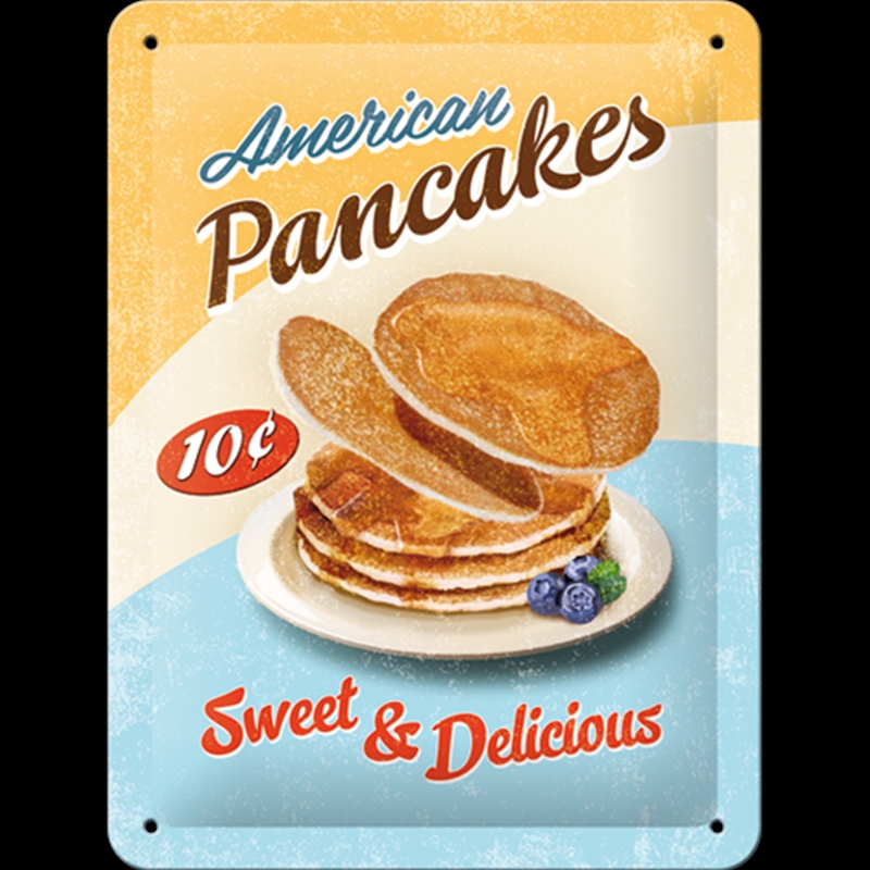 Nostalgic-Art Small Sign Pan Cakes 15x20x0.3cm/Product Detail/Posters & Prints