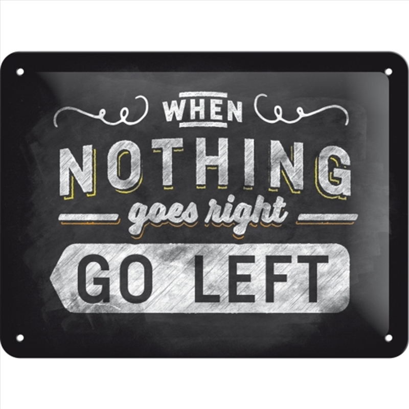 Nostalgic-Art Small Sign Go Left 15x20x0.3cm/Product Detail/Posters & Prints