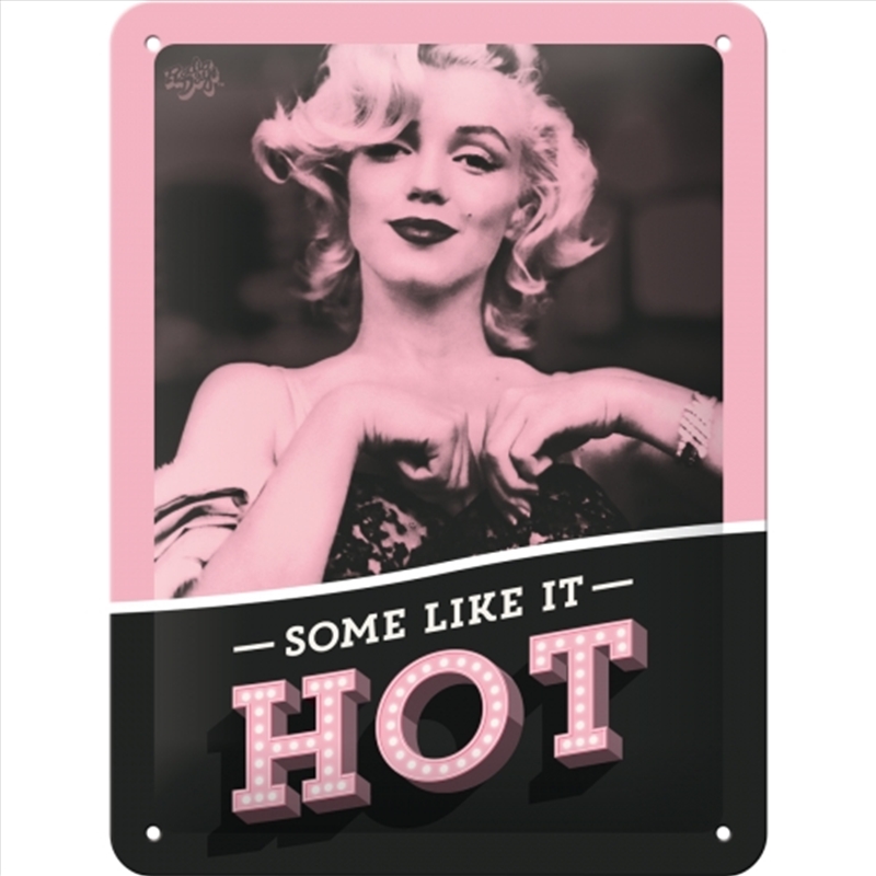 Nostalgic-Art Small Sign Marilyn - Some like it Hot 15x20x0.3cm/Product Detail/Posters & Prints