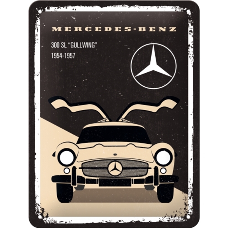 Nostalgic-Art Small Sign Mercedes-Benz 300SL Beige 15x20x0.3cm/Product Detail/Posters & Prints