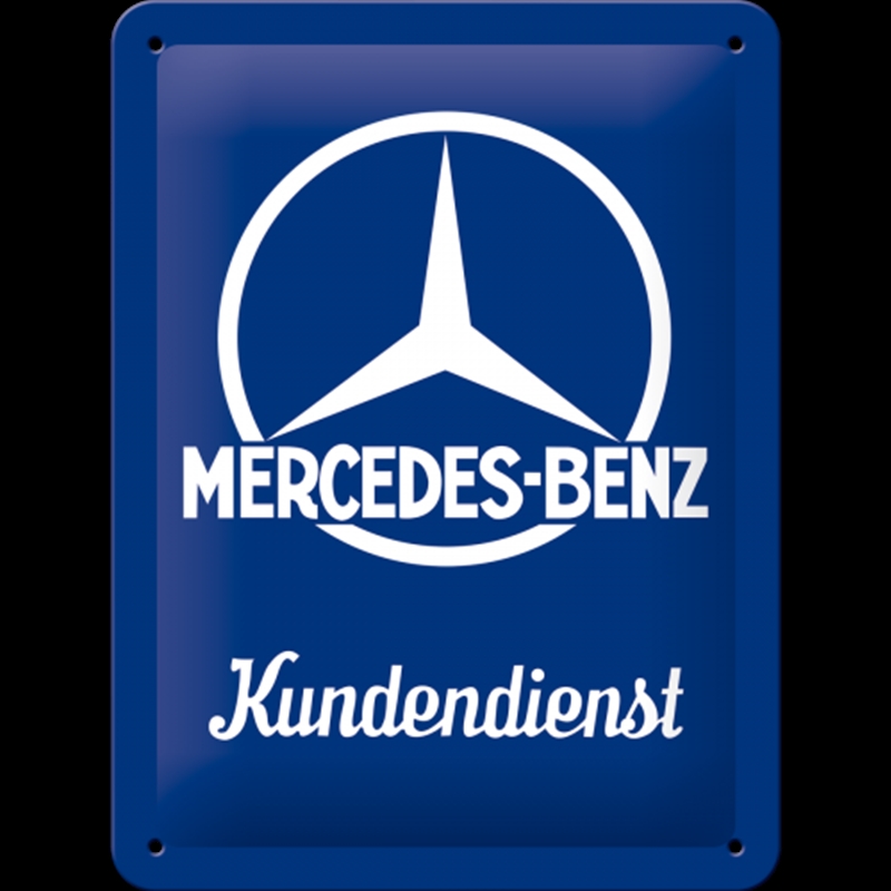 Nostalgic-Art Small Sign Mercedes Kundendienst 15x20x0.3cm/Product Detail/Posters & Prints