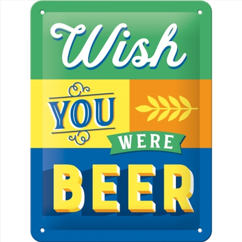 Nostalgic-Art Small Sign Wish you were beer 15x20x0.3cm/Product Detail/Posters & Prints