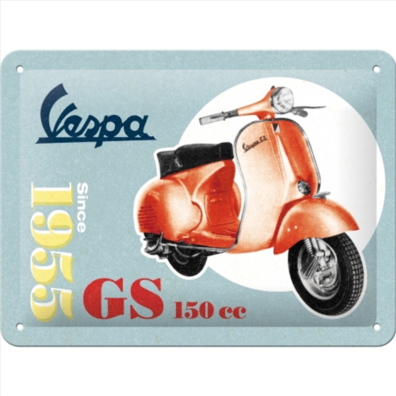 Nostalgic-Art Small Sign Vespa GS 150 Since 1955 15x20x0.3cm/Product Detail/Posters & Prints