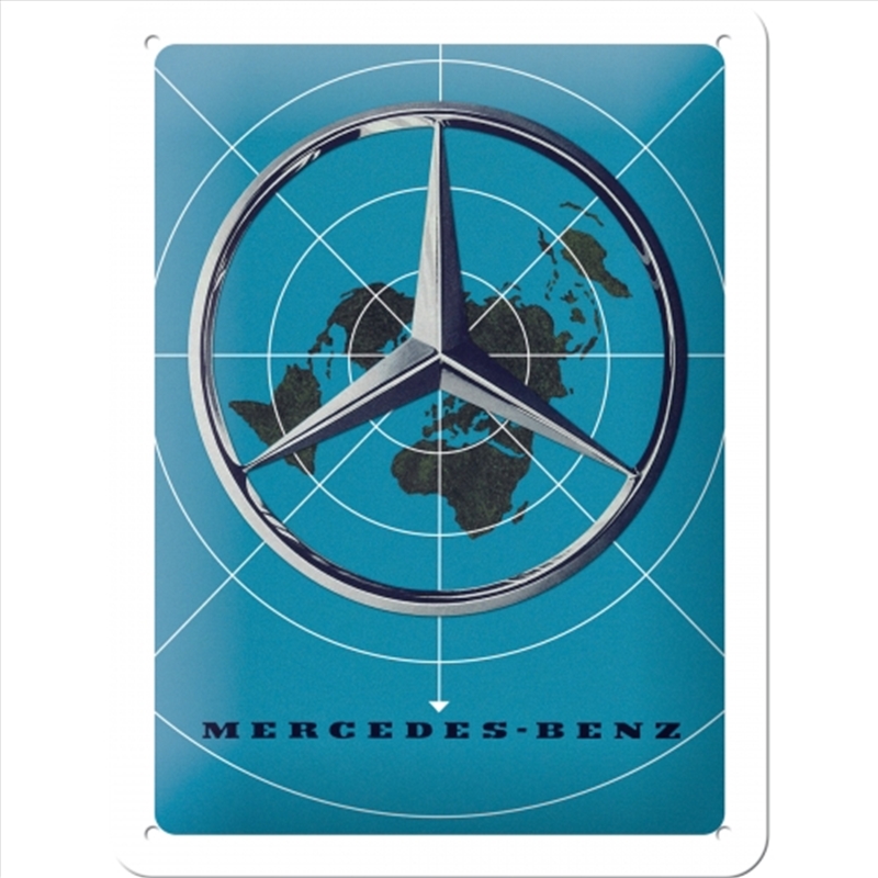 Nostalgic-Art Small Sign Mercedes- Benz Blue Map 15x20x0.3cm/Product Detail/Posters & Prints