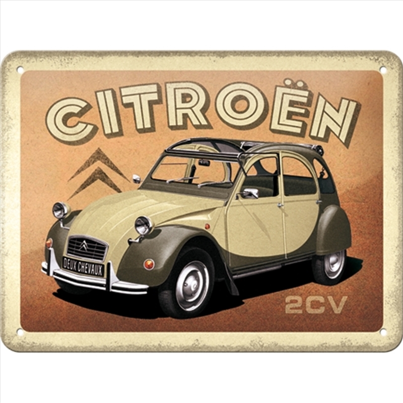 Nostalgic-Art Small Sign Citroën 2cv 15x20x0.3cm/Product Detail/Posters & Prints