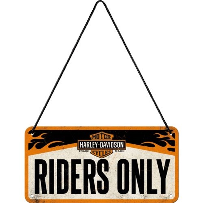 Nostalgic-Art Hanging Sign Harley-Davidson Riders Only 20x10x0.2cm/Product Detail/Posters & Prints