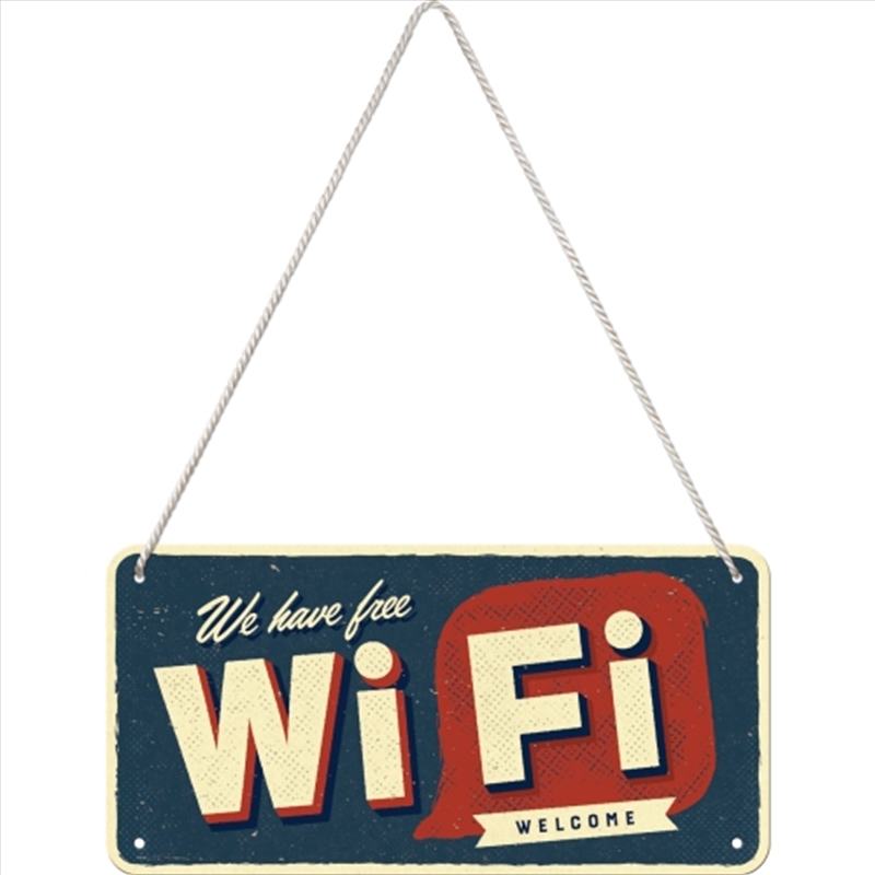 Nostalgic-Art Hanging Sign Free WiFi 20x10x0.2cm/Product Detail/Posters & Prints