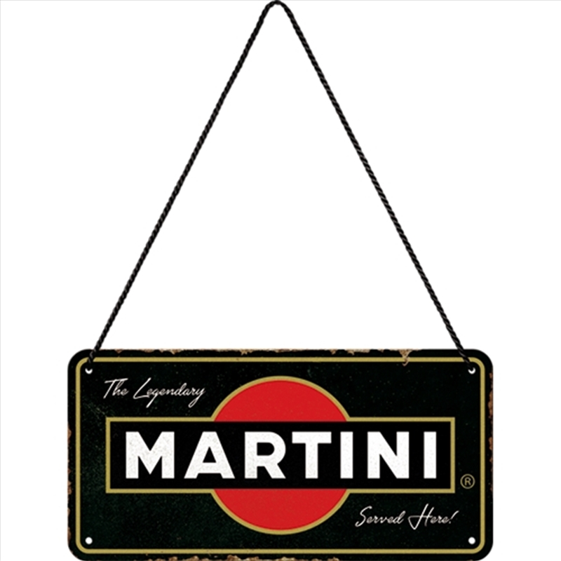 Nostalgic-Art Hanging Sign Martini Served Here 10x20cm 20x10x0.2cm/Product Detail/Posters & Prints