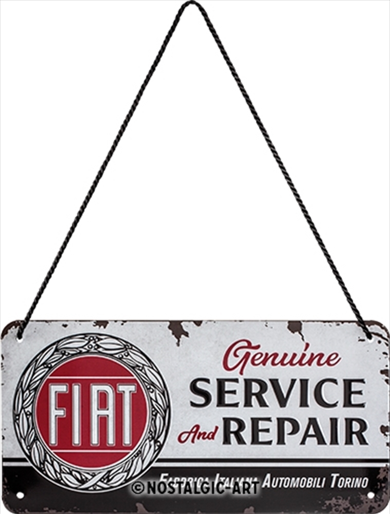 Nostalgic-Art Hanging Sign Fiat Service & Repair 20x10x0.2cm/Product Detail/Posters & Prints
