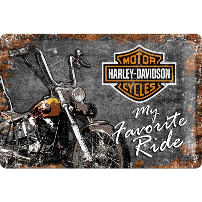 Nostalgic-Art Medium Sign Harley-Davidson Favourite Ride 20x30x0.5cm/Product Detail/Posters & Prints