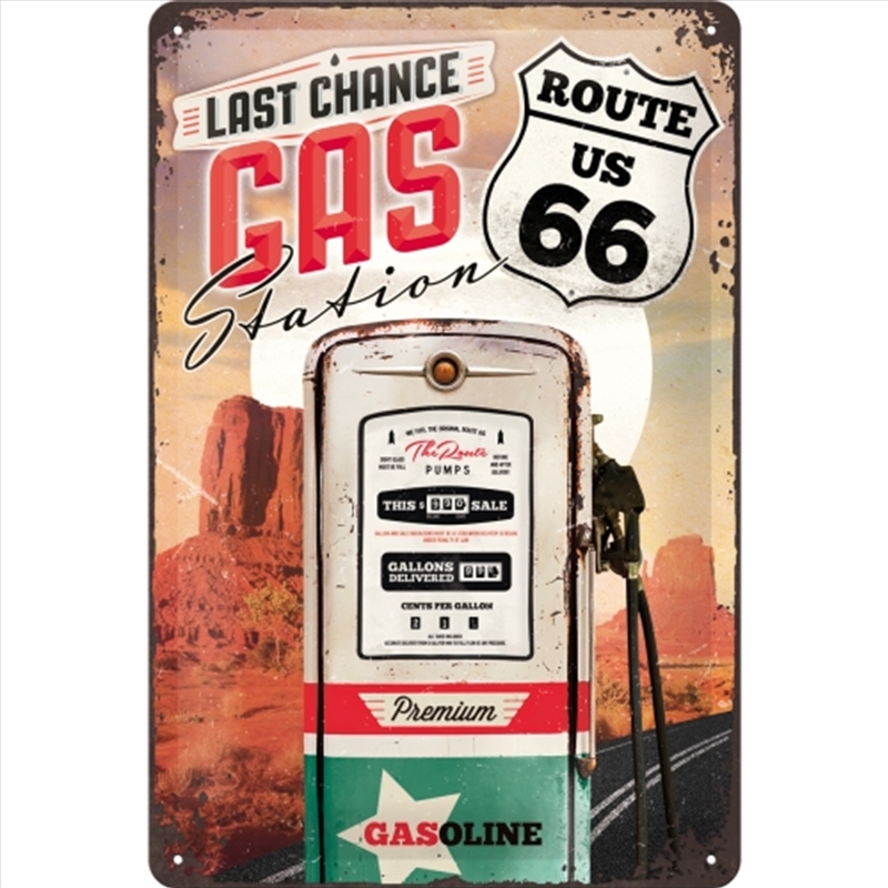 Nostalgic-Art Medium Sign Route 66 Gas Station 20x30x0.5cm/Product Detail/Posters & Prints