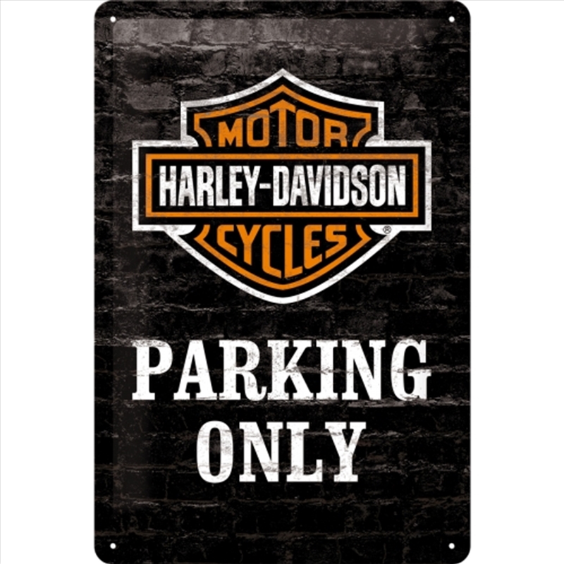 Nostalgic-Art Medium Sign Harley Original Logo - Parking Only 20x30x0.5cm/Product Detail/Posters & Prints