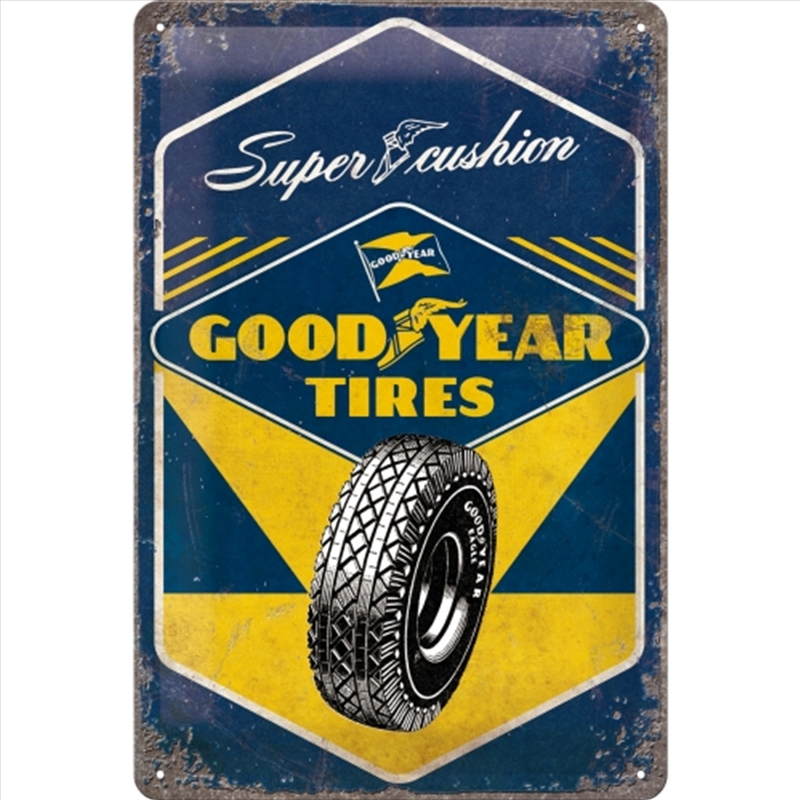 Nostalgic-Art Medium Sign Goodyear - Super Cushion 20x30x0.5cm/Product Detail/Posters & Prints