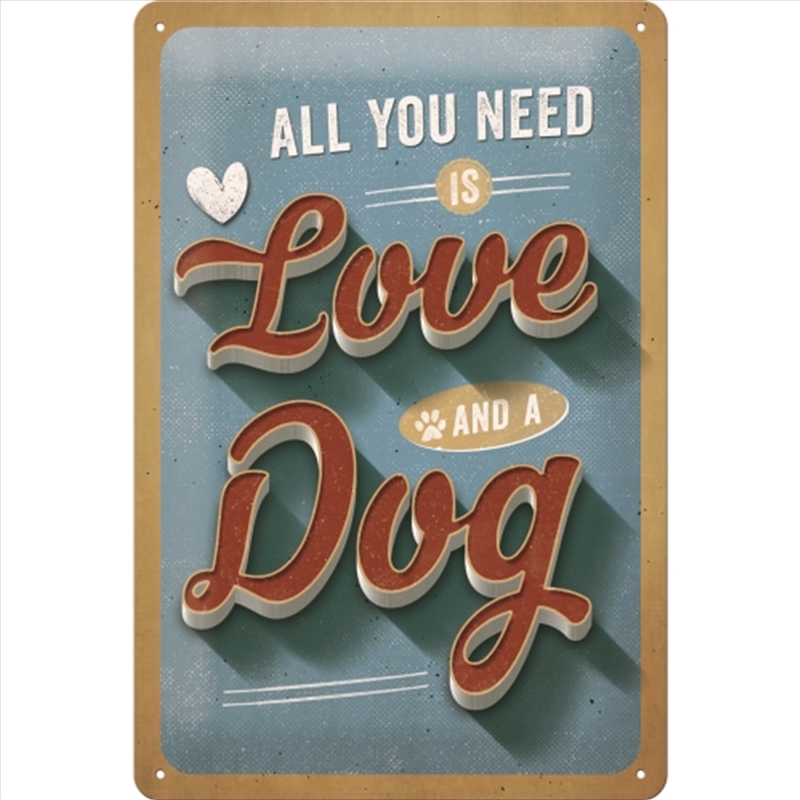 Nostalgic-Art Medium Sign Love Dog 20x30x0.5cm/Product Detail/Posters & Prints
