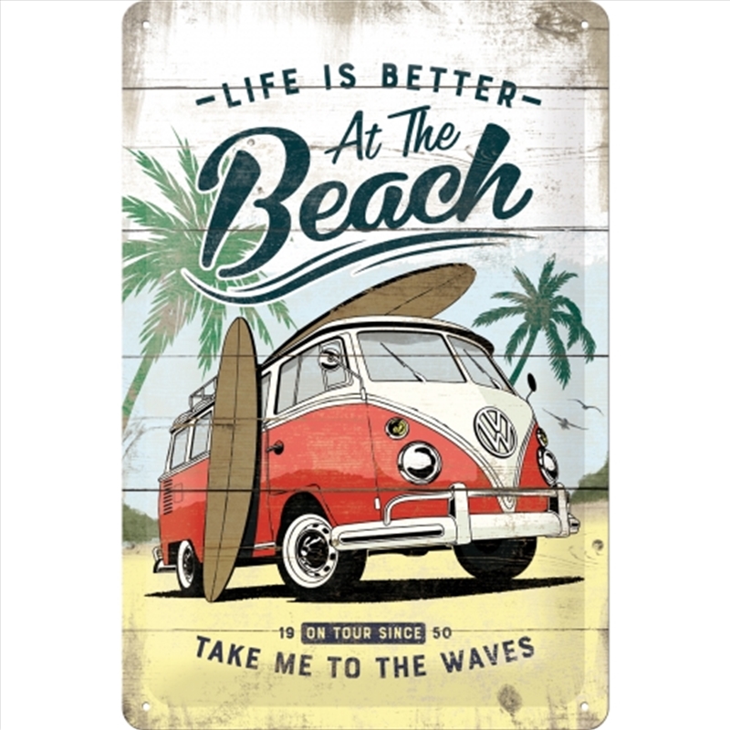 Nostalgic-Art Medium Sign VW Bulli - Beach 20x30x0.5cm/Product Detail/Posters & Prints
