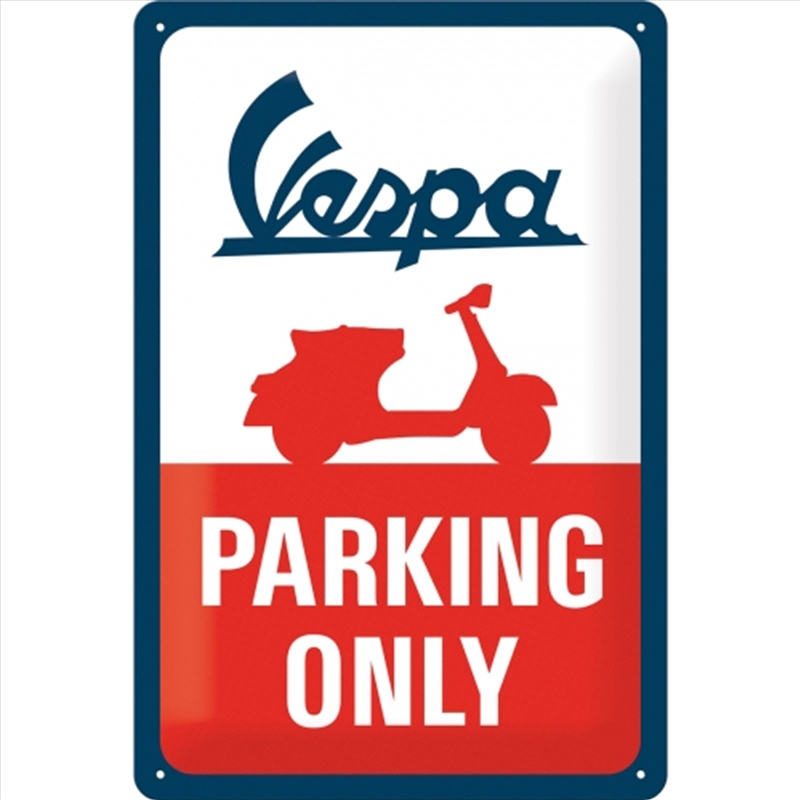 Nostalgic-Art Medium Sign Vespa Parking Only 20x30x0.5cm/Product Detail/Posters & Prints