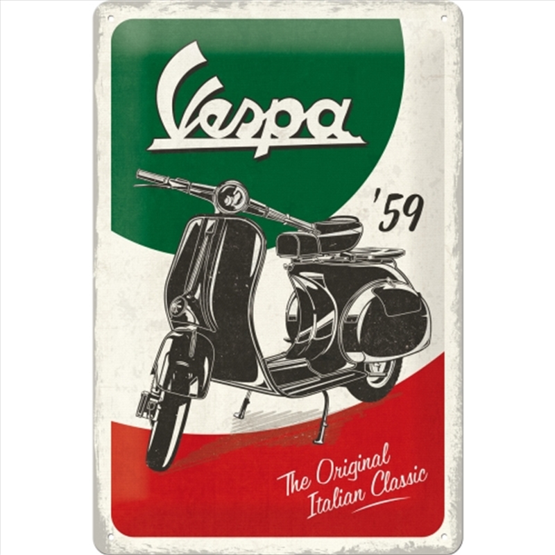 Nostalgic-Art Medium Sign Vespa - The Italian Classic 20x30x0.5cm/Product Detail/Posters & Prints