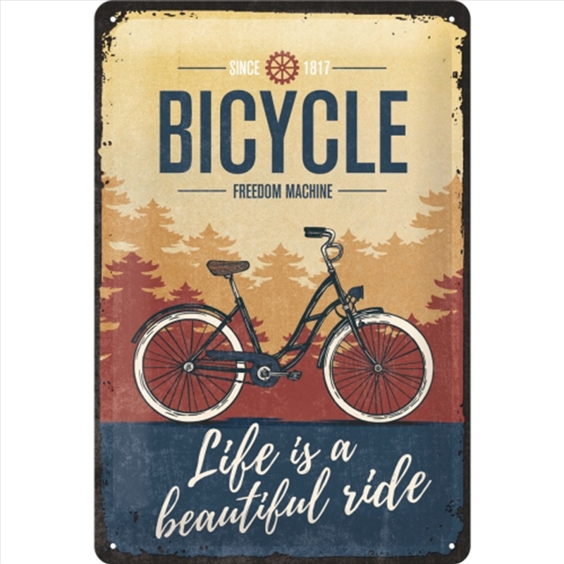 Nostalgic-Art Medium Sign Bicycle - Beautiful Ride 20x30x0.5cm/Product Detail/Posters & Prints