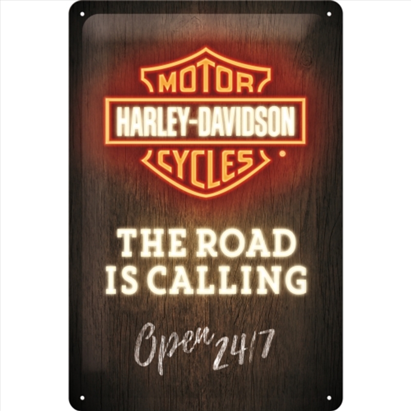 Nostalgic-Art Medium Sign Harley-Davidson Road is Calling 20x30x0.5cm/Product Detail/Posters & Prints