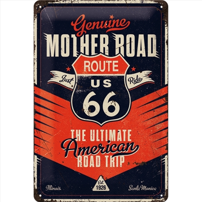 Nostalgic-Art Medium Sign Route 66 Ultimate Road Trip 20x30x0.5cm/Product Detail/Posters & Prints