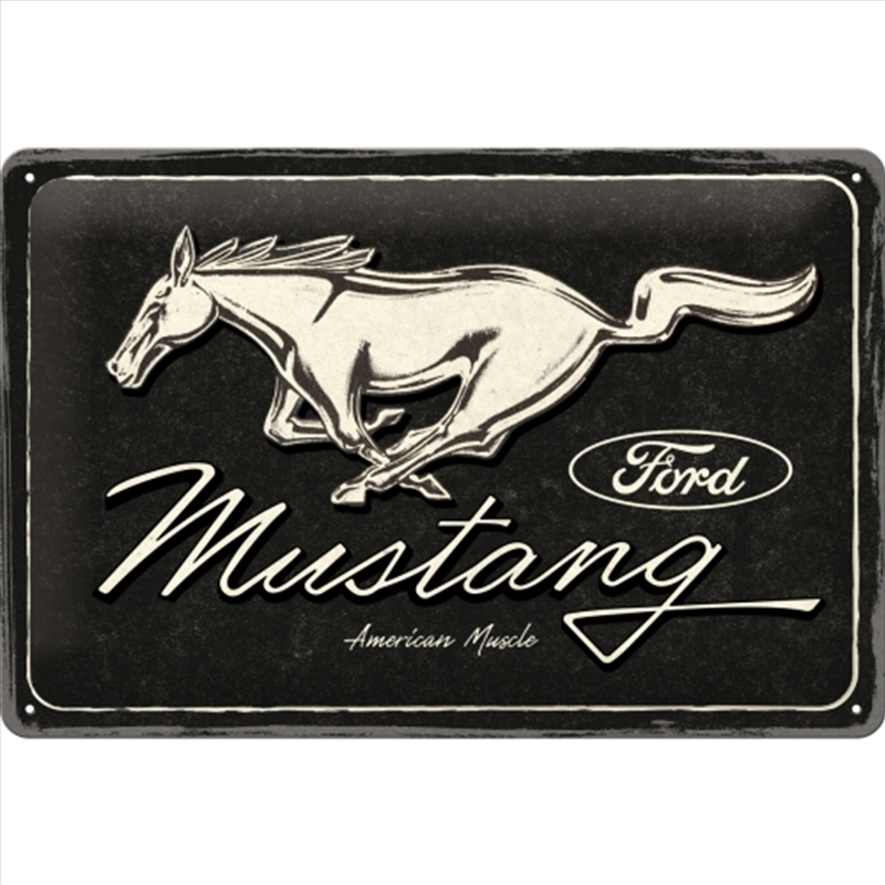 Nostalgic-Art Medium Sign Ford Mustang Horse Logo 20x30x0.5cm/Product Detail/Posters & Prints