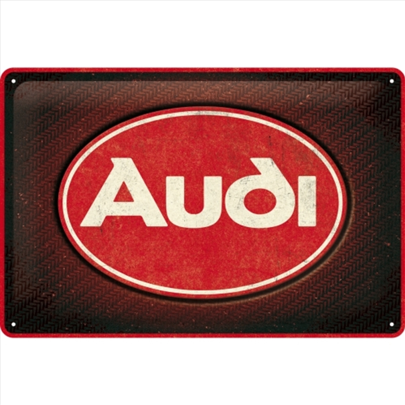 Nostalgic-Art Medium Sign Audi Logo Red Shine 20x30x0.5cm/Product Detail/Posters & Prints