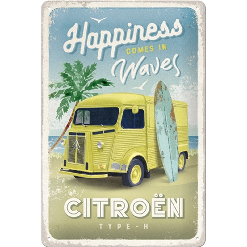 Nostalgic-Art Medium Sign Citroën H Van - Hit the Waves 20x30x0.5cm/Product Detail/Posters & Prints