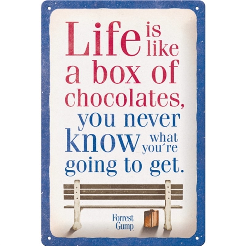 Nostalgic-Art Medium Sign Forrest Gump Chocolate 20x30x0.5cm/Product Detail/Posters & Prints