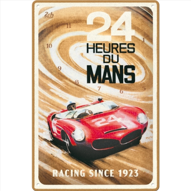 Nostalgic-Art Medium Sign 24h Le Mans Red Car 1963 20x30x0.5cm/Product Detail/Posters & Prints