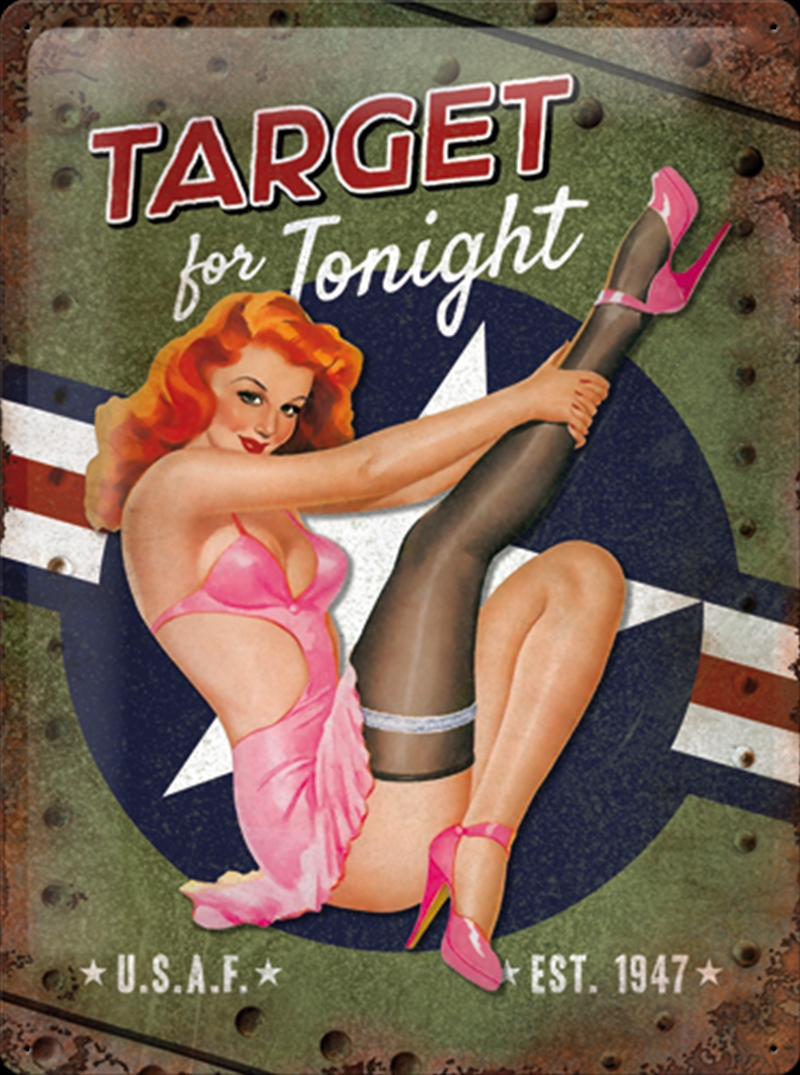 Nostalgic-Art Large Sign Target for Tonight 30x40x0.5cm/Product Detail/Posters & Prints