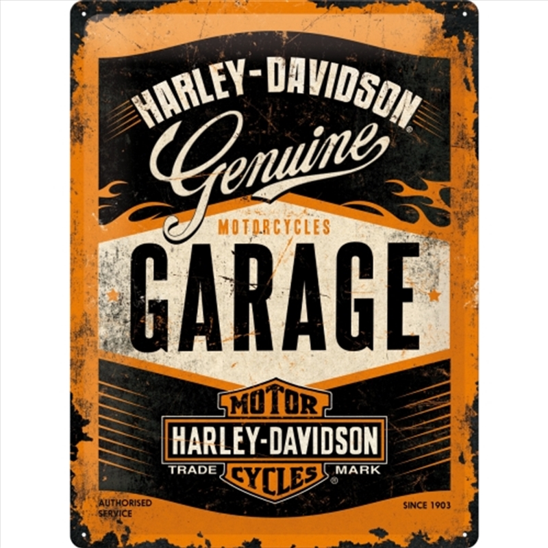 Nostalgic-Art Large Sign Harley Davidson Garage 30x40x0.5cm/Product Detail/Posters & Prints