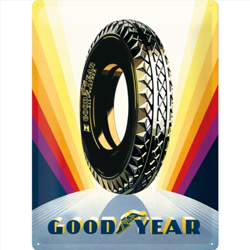 Nostalgic-Art Large Sign Goodyear - Rainbow Wheel 30x40x0.5cm/Product Detail/Posters & Prints