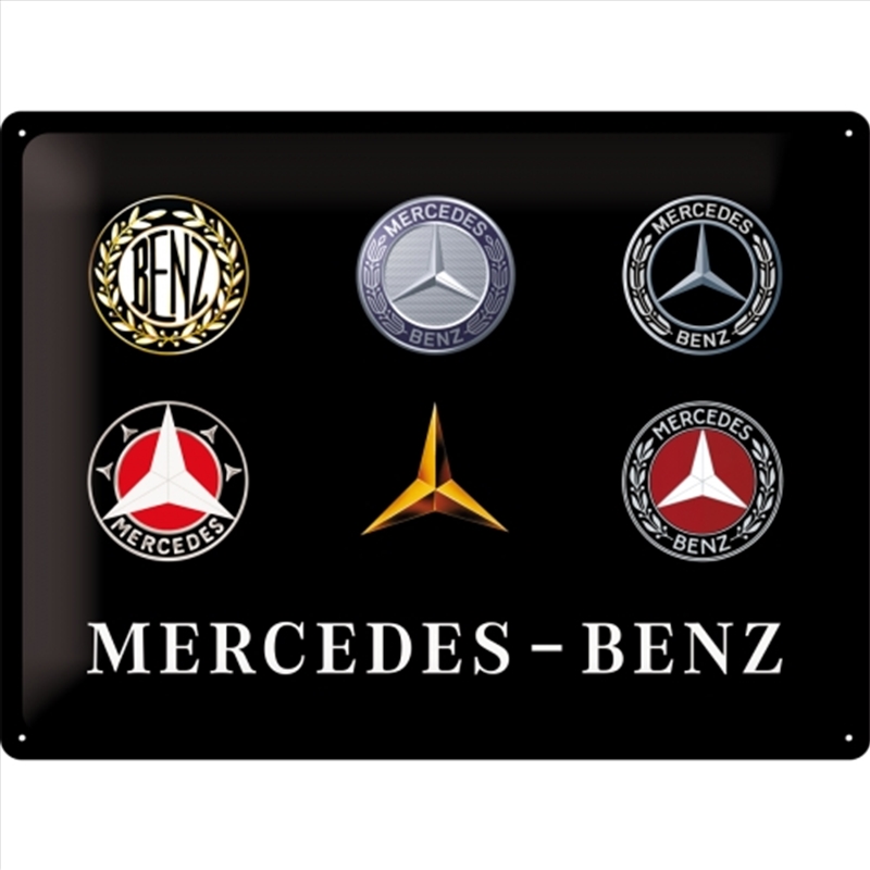 Nostalgic-Art Large Sign Mercedes-Benz Logo Evolution 30x40x0.5cm/Product Detail/Posters & Prints