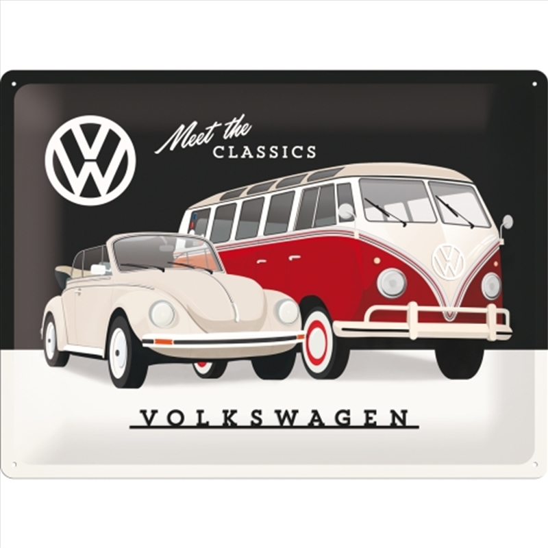Nostalgic-Art Large Sign VW - Meet the Classics 30x40x0.5cm/Product Detail/Posters & Prints